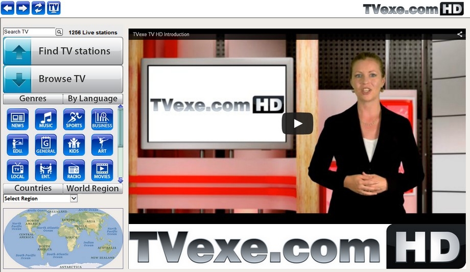 Watch 1000+ Live TV channels on your PC, Free Software from TVexe