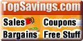 TopSavings.com is an online directory that features savings for clothing, online stores, travel, hotels, and more.  They also offer coupons, savings codes, and free stuff.