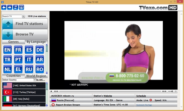 Software Watch 800 Live TV Channels On Your PC, Free Software From TVexe 